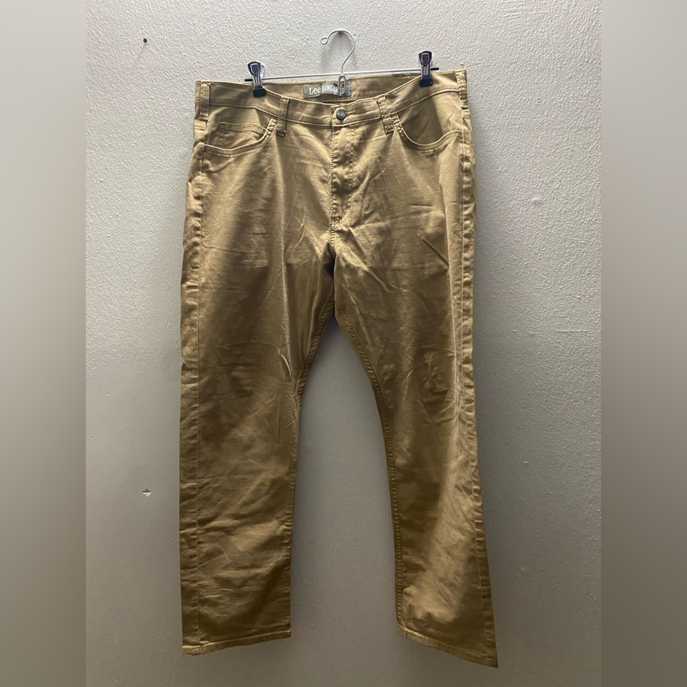 Men’s Lee Dungarees 34x30 Tan casual dress pants Tote9